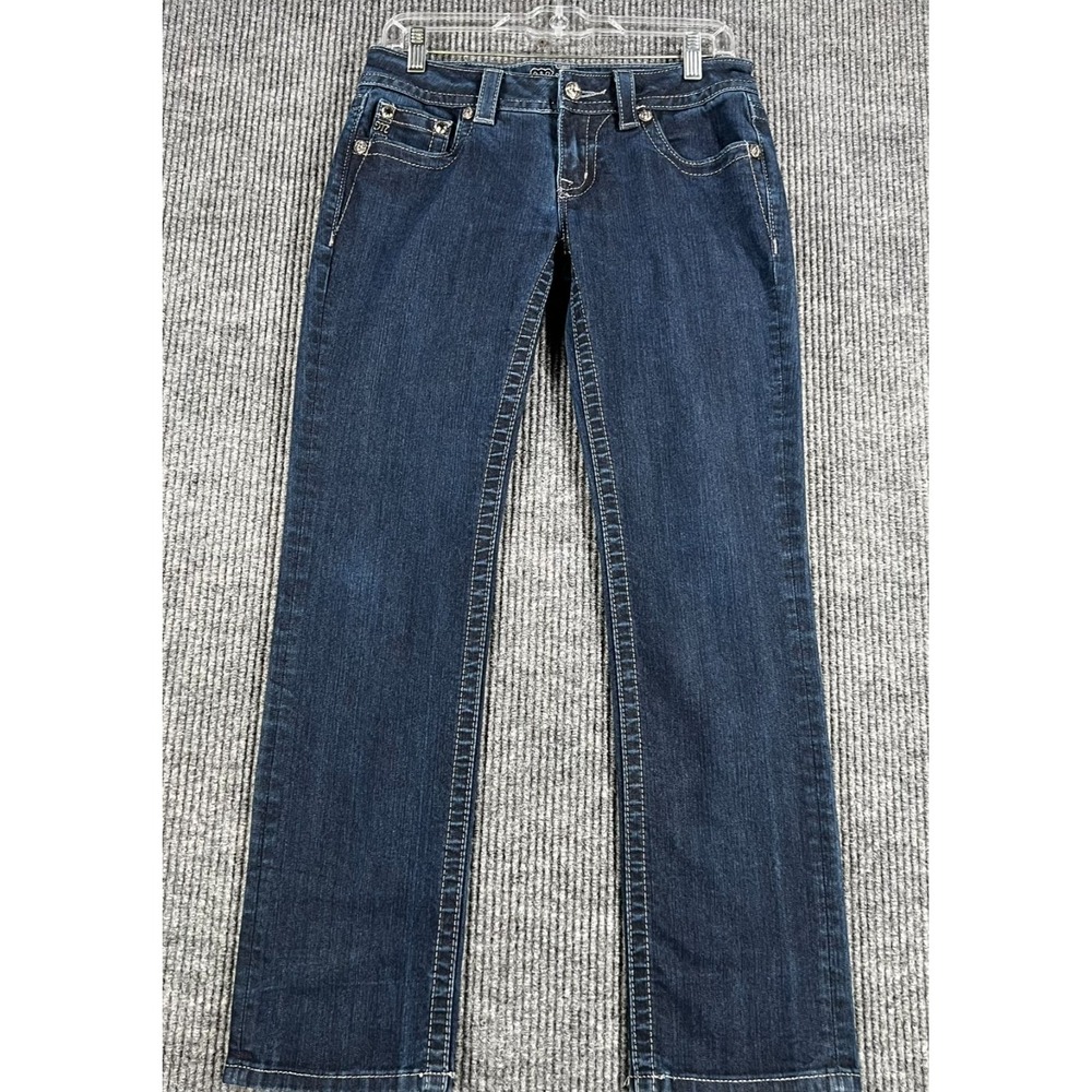 Miss Me Jeans Womens Size 28 Dark Blue Denim Capri JE5637P Casual Comfort